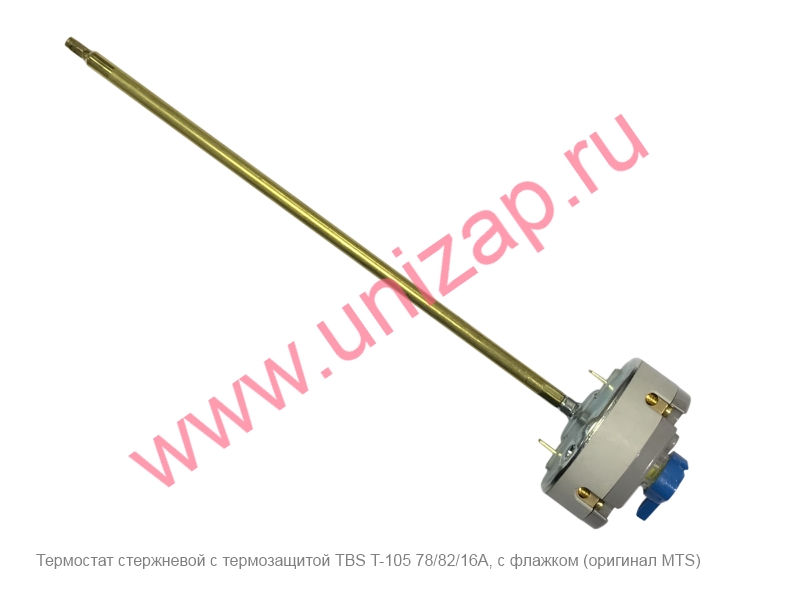 Термостат стержневой с термозащитой TBS T-105 78/82/16А L-220мм.
