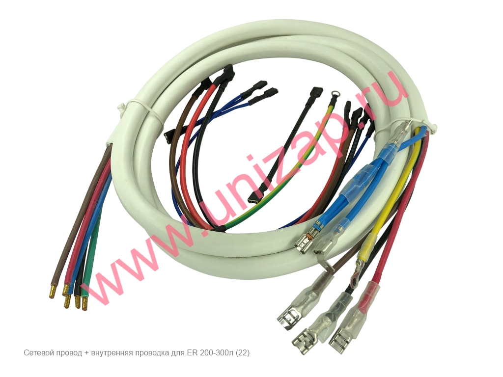 Вид сбоку сетевого кабеля и проводки ER-IRP 200-300л